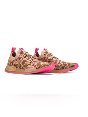adidas Women's Pink Camo Knit Slip-On Runners